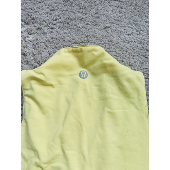 Lululemon Vintage Wrap Front Athletic Tank Top Butter Yellow 4 Tennis Sporty - Picture 7 of 7